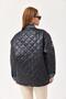 Quilted Jacket with Sleeve and Pocket Denim Detail Black - 3