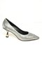 U 676034014   Platinum Glitter Low Heeled Women's Shoes - 6