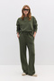 Wide Leg Trousers with Elastic Waist - 2