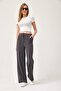 High Waist Pocket Palazzo Trousers Smoked - 2