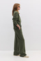 Wide Leg Trousers with Elastic Waist - 4