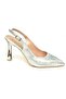 U 676289214   Silver Glitter Thick Heeled Evening Dress Shoes - 8