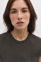 Cotton Corded Fabric Crop T-Shirt - 5