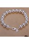 8mm 8mm/10mm Hollow Circle Ball Beads Silver Color Beaded 20cm Bracelet Woman Charm Fashion Jewelry - 6