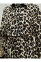 Leopard patterned dress with shirt detail - mink - 5