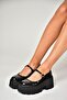 U 272906708   Black Patent Leather Wedge Women's Shoes - 2