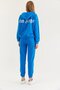 Hooded Elastic Leg Sweatpants Suit Blue - 5
