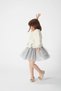 Peti̇t Coral 01-06 Years Old Girls Stardust Tutu Skirt - Silver - 2