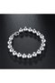 8mm 8mm/10mm Hollow Circle Ball Beads Silver Color Beaded 20cm Bracelet Woman Charm Fashion Jewelry - 2