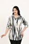 Women's Khaki Cotton Viscose Plus Size Shirt - 4