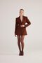 Waist Seated Fit Cut Deja Blazer Coat Coffee - 4