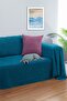 Zenit Sofa Cover 175X300 Large Decorative Jacquard Chenille |   Sofa Cover |   Non-Slip, Turquoise