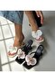 Orchid Flower Patterned Heeled Slippers - 4