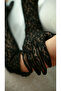 Long Black Lace Bridal Gloves, Waltz Tango Glove - 2