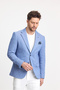 Abrines Men's Indigo Cotton Lycra Stretch Fabric Slim Fit Sports Blazer Jacket - 3