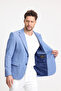 Abrines Men's Indigo Cotton Lycra Stretch Fabric Slim Fit Sports Blazer Jacket - 7