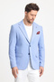 Abrines Men's Blue Cotton Lycra Stretching Fabric Slim Fit Sports Blazer Jacket - 4