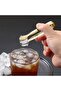 304 Steel Mini Gold 11 cm Ice and Candy Tongs - 4