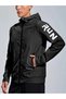 Men's Sporty Run Printed Wind and Waterproof Mesh Lining Hiking Sports Fitness Raincoat - 2