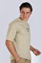 Nigel Men's 100% Cotton O-Neck T-Shirt Beige - 2
