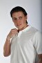 Twins 1 Men's 100% Cotton Pique Polo Neck T-Shirt Ecru - 2