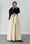 Minimalist Oversize Bat Sleeve Poplin Women's Shirt - Black - 5