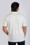 Twins 1 Men's 100% Cotton Pique Polo Neck T-Shirt Ecru - 3
