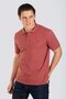 Twins 1 Men's 100% Cotton Pique Polo Neck T-Shirt Dusty Rose - 2