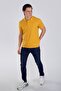 Twins 1 Men's 100% Cotton Pique Polo Neck T-Shirt Mustard