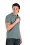 Miles men's green polo collar t-shirt - 3