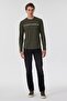 Jason Men's 100% Cotton Crew Neck Long Sleeve T-Shirt Khaki