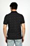 Multi Men's 100% Cotton Printed Pique Polo Neck T-Shirt Black - 3
