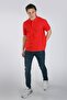 Twins 1 Men's 100% Cotton Pique Polo Neck T-Shirt Short Red