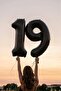 بالون فويل أسود 19 رقم 80 سم - 4
