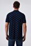 Shark Men's 100% Cotton Pique Polo Neck T-Shirt Navy Blue - 3