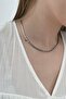 Silver Color 40 cm Unisex Steel Snake Chain Necklace - 3