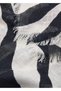 Linen Blend Zebra Print Scarf