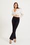 Julia High Waist Black Flared Leg Jeans Lycra Flexible Denim Trousers