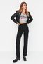 By-1903 Black High Waist Wide Leg Denim Jeans Boyfriend Loose Pants - 3