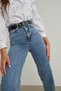 By-5123 High Waist Wide Leg Jean Women's Lycra Slimming Jeans Stone Wide Leg Pants - 4