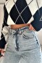 Wide Leg Snow Washing Loose Lycra Staright Jeans - 4