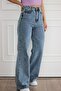 Neo Loose Leg Ice Snow Wash High Waist Stretchy Jeans - 4