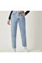 Zero Max High Waist Blue Mom Jeans 100% Cotton Stretchy Jeans (Buy 1 Size Larger)