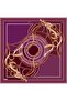 Burgundy Purple Chain Belt Pattern Pure Silk Sura Woven Scarf-E25Ya9315D01-54-Kvs0666 - 4