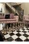 Special Series Production Classic Chess Set - 44X44 cm Elegant Design & Red Stone Detail - 6