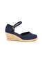 Real Handcrafted Heel Closed Ankle Strap Linen Espadrille Wedge Heel Handmade