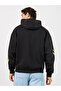 Minimal Emoji Print Oversized Heavy Hoodie - 4