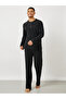 Ribbed T-Shirt & Open Hem Pyjama Set - 2