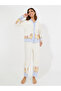 Bear Print Button Placket Shirt & Pyjama Set