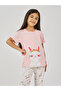 Cute Bunny Graphic Print T-Shirt & Pyjama Set - 2